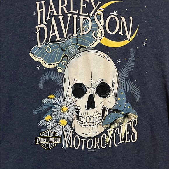 Harley-Davidson Midnight Blue Skull Tee - Picture 3 of 8